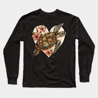 Turtle Lover Design Long Sleeve T-Shirt